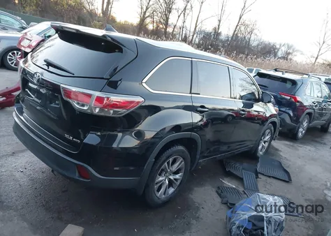 2015 Toyota Highlander Xle V6 z USA, uszkodzony, nr VIN 5TDJKRFH5FS133777